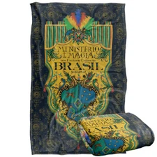 FB The Secrets of Dumbledore Brazil Ministry Flag Silky Touch Blanket