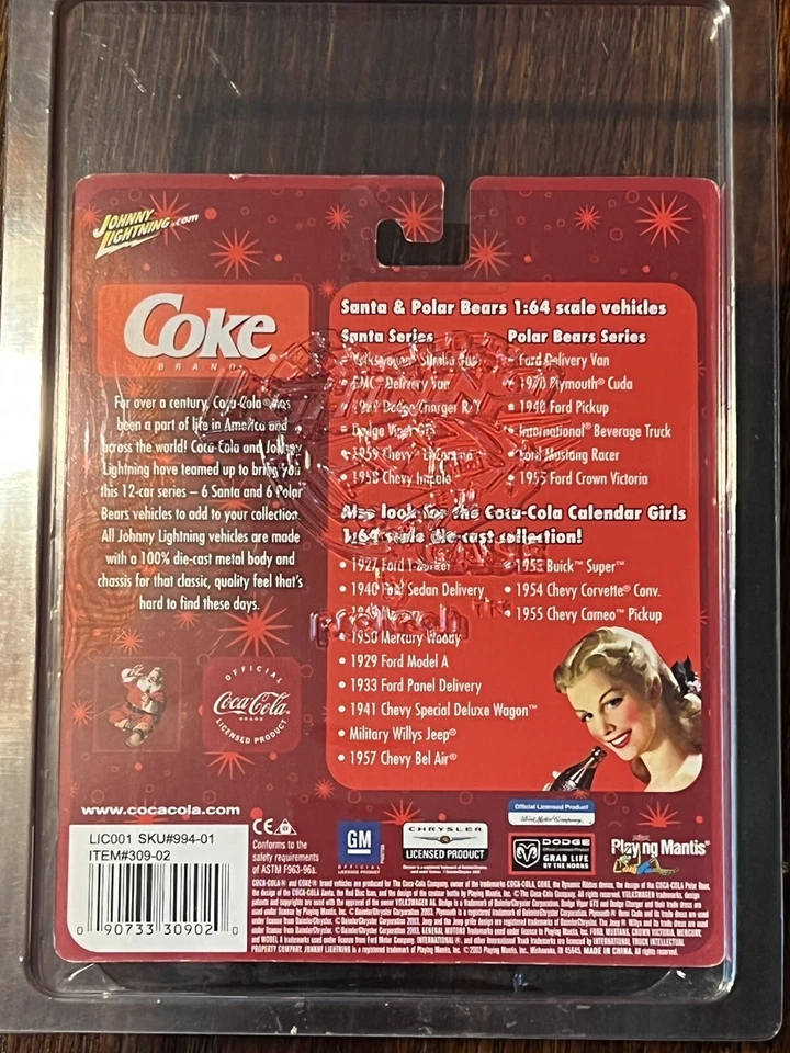 JOHNNY  LIGHTNING White Lightning Coca-cola FORD DELIVERY VAN In Protector - Image 2 of 2