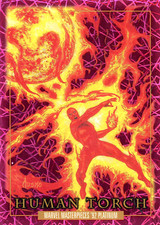 2024 Marvel Masterpieces '92 Platinum PINK LASERS #31 Human Torch #/992