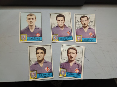 lot 5 figurines FIORENTINA - FOOTBALLERS 1963-64 ED. PANINI
