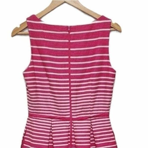 Taylor Striped Fit and Flare Dress Size 6 Pink - Picture 4 of 5