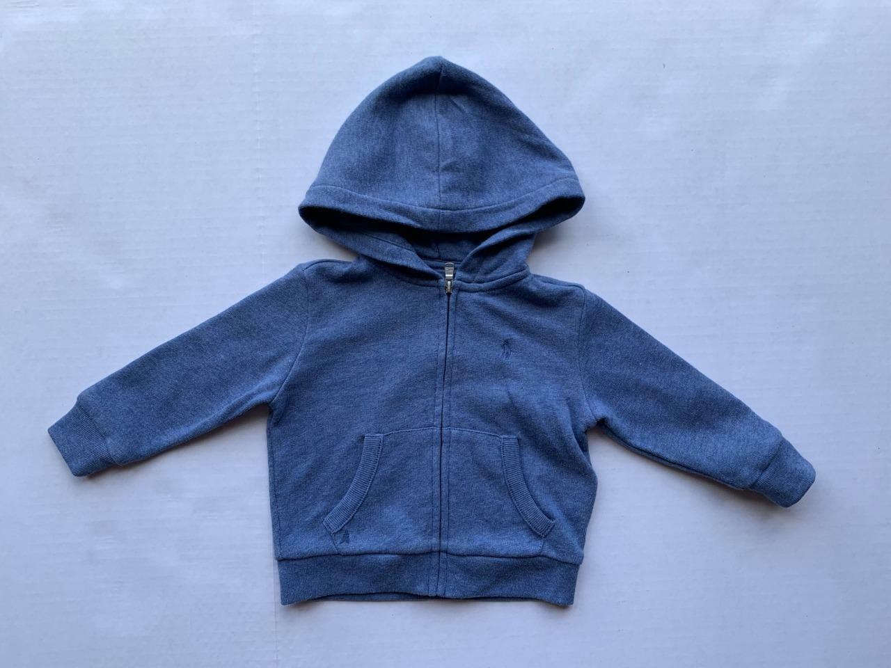 Felpa con cappuccio Polo Ralph Lauren blu ragazzo ricamata pony 9 mesi nuova con etichetta pse1821