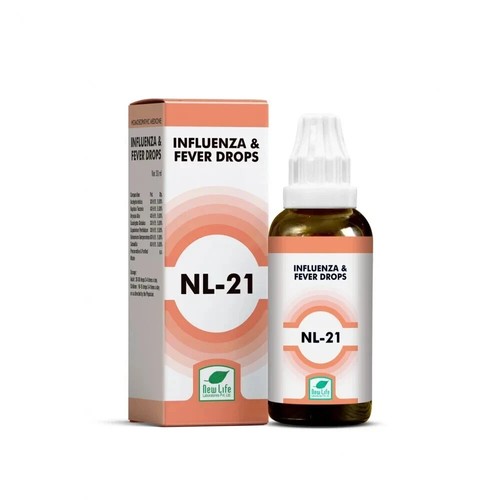 New Life NL-21 Influenza & Fever Drops | Homeopathic | Pack of 3 | 30ml Each - Picture 4 of 4