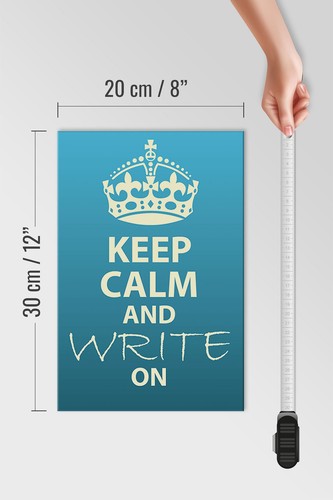 Holzschild Spruch 20x30 cm Keep Calm and write on Deko Schild wooden sign - Picture 5 of 5
