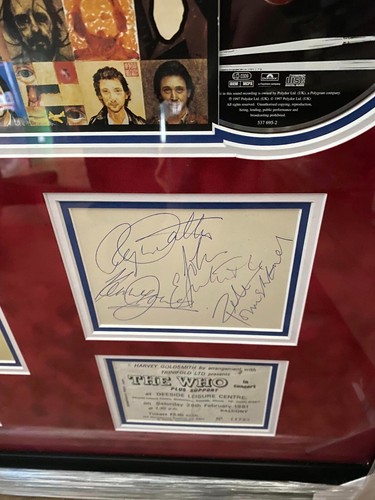 THE WHO ROGER DALTREY PETE TOWNSHEND JOHN ENTWISTLE KENNY JONES SIGNED MONTAGE - Picture 2 of 2