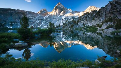 Landscape lake mountains reflection nature Custom Gaming Mat Desk