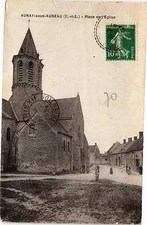 Old postcard Aunay-Sous-AUNEAU - Place de l'Église (179973)