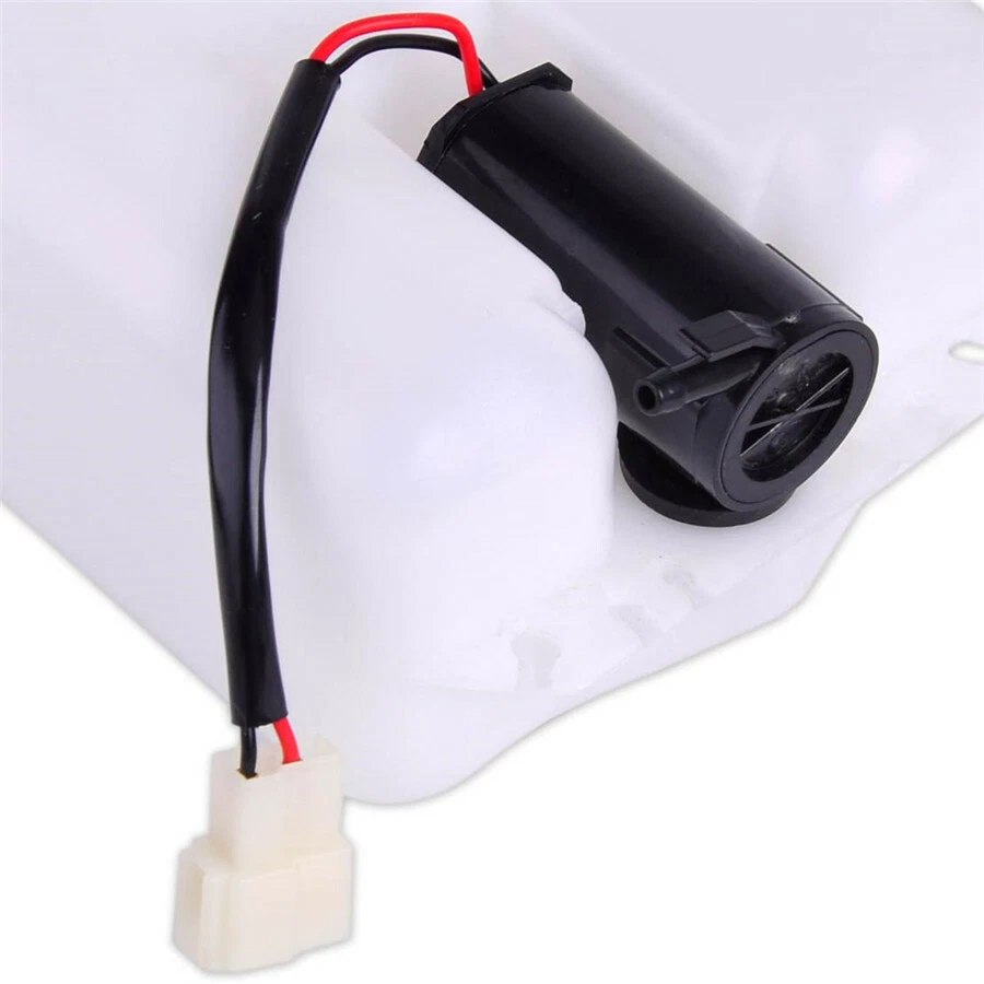 Windshield Washer Reservoir Tank W/Pump Hose Jet Set Car Front Window Clean Tool Foto 2 de 4