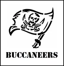4"x4" Plastic Stencil - Buccaneers (SY88) (You Pick The Color)*****