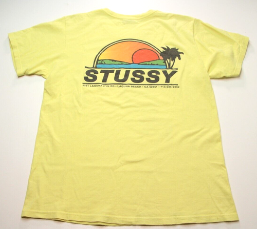 Vintage Stussy ~Sunset~ Tee M Ball/Stamm/Tour/Laguna/Logo/Welt/Stamm/Palme/Souvenir - Bild 6 von 10