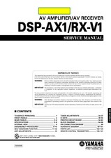 Manuale di servizio per Yamaha DSP-AX1,RX-V1 