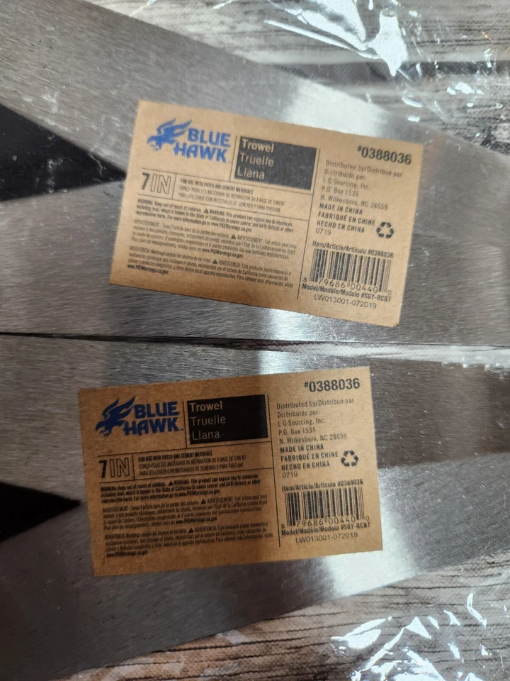 (2) Paletas Punta Blue Hawk de 7" con Mango de Madera Nuevas Foto 4 de 4