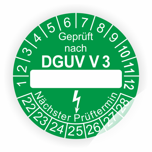 Inspection badges DGUV regulation 3 formerly BGV A3 Ø: 20mm or 30mm new badges - Picture 11 of 13