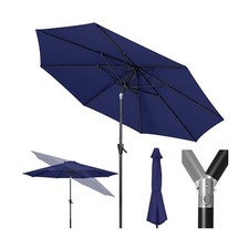 Tempera Patio Market Outdoor Table Umbrella with Push Button Tilt and Crank,L...