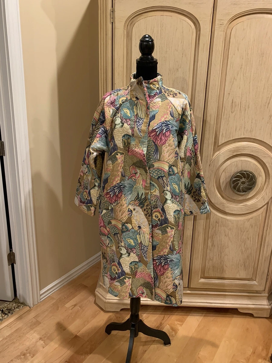 Johnny Was Biya Multi Avifauna Jacquard Coat XL NWT eBay