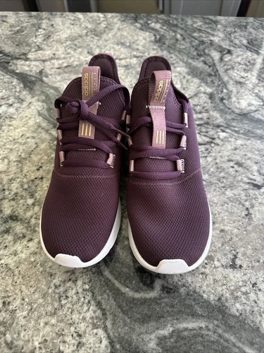 Adidas Women’s Sneakers Sz 7.5 Cloud Foam Burgundy Mesh Textile Slip On Running