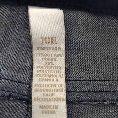 Justice Premium Jeans Girls Sz 10R Simply Low Skinny Embellished Blue Ombré - Picture 6 of 7