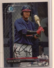 KEVIN MAITAN 2017 BOWMAN DRAFT CHROME FACSIMILE SIGNATURE - SSP