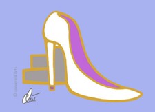 JACQUELINE DITT - Cinderella's High Heel E.Bl ltd.sign.Druck Grafik ger.13x18 cm