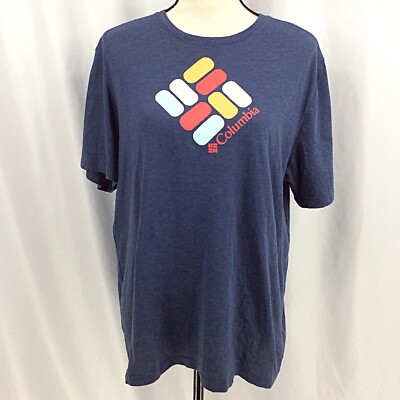 Columbia Womens Bluebird Day Relaxed Crew Neck T-Shirt Size 1X Denim Blue SS