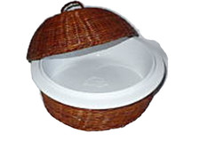 Mulino Bianco Cesto Cestino Porta Pane In Bambù CERAMICA Bar vintage BARILLA