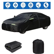 Outdoor Full Car Covers-100% Waterproof All Weather Protection Anti-UV Rain Snow