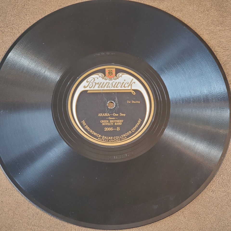 1921 GREEN BROS. NOVELTY BAND 78 rpm Record 10" MAZIE Brunswick 2086 VG