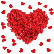 300pcs Valentine's Day Felt Hearts, Mini Cute Stickers, 0.67 x 0.59 inch, Red