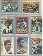 DALLAS COWBOYS VINTAGE CARD LOT 1960'S - 1970'S ROGER STAUBACH DORSETT ++