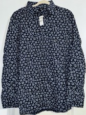 Express Floral Blue Men  s Button Up Dress Shirt Size XL NWT