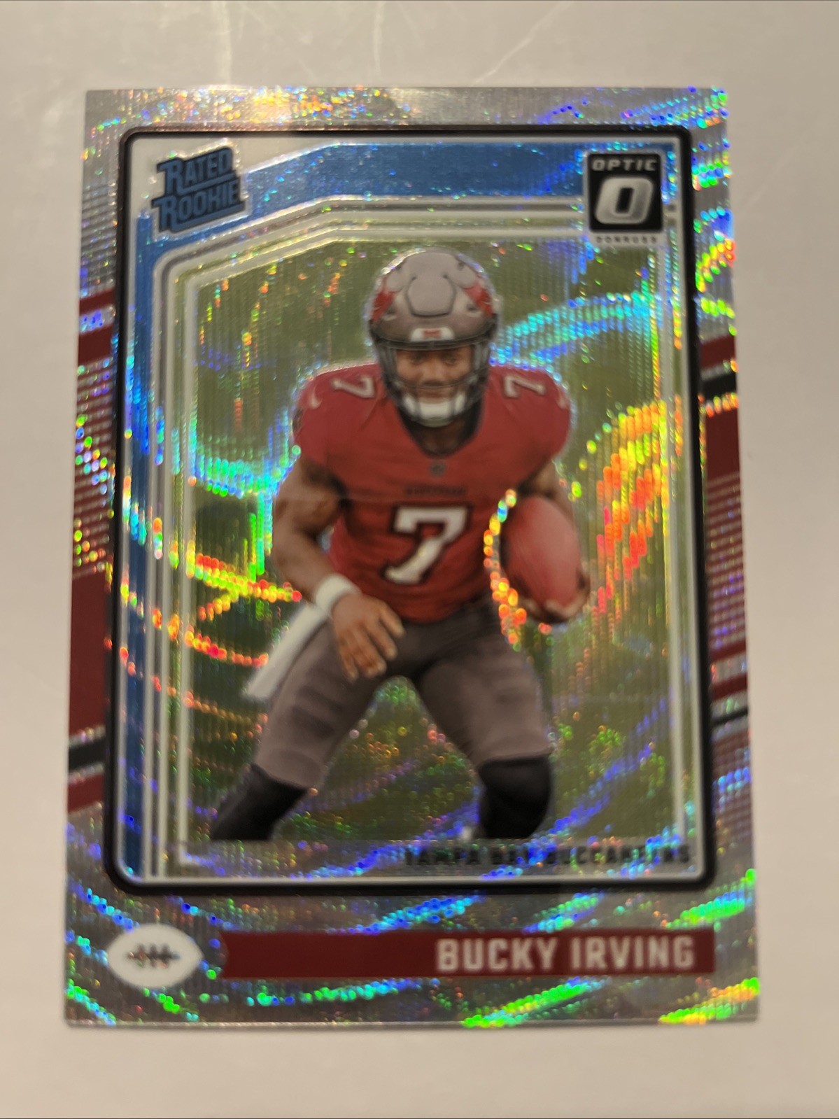 BUCKY IRVING /300 RC 2024 PANINI DONRUSS OPTIC RATED ROOKIE #216 WAVE PRIZM 🔥