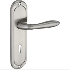 Mocho Lever Lock Door Handle - Brushed Satin Nickel - Internal - Designer Levers