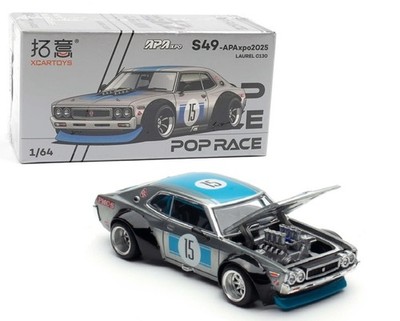 Pop Race Xcartoys 1:64 Nissan Laurel C130 APAxpo 2025 Diecast Car