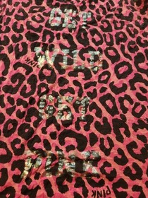 Victoria Secret Leopard Print V Neck Shirt Women Medium M Embellished Top