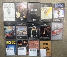 AC/DC Cassette Lot14 Albums Classic Rock Collection Back In Black Highway To Hel