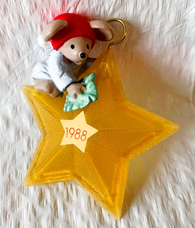VTG Chris Mouse HALLMARK CHRISTMAS ORNAMENT 1988 Star magic