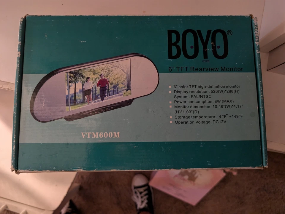 BOYO 6" TFT Rearview Mirror - Image 2 of 2