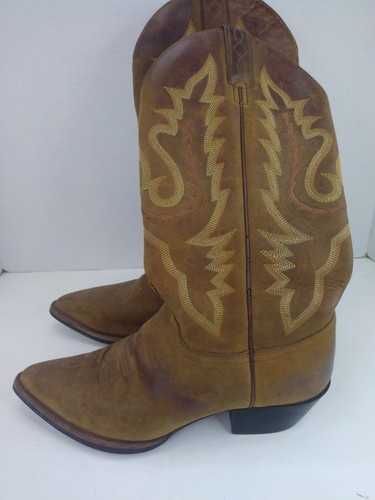 Justin Boots Womens 8.5 B Brown Cowgirl J Flex Distressed Western L4966 Leather - Picture 7 of 24