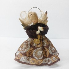 Pauline Leidel Spreen Wax Angel Ukulele Tree Topper 7&rdquo; Western Germany READ