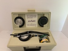 DYMO 1550 LABEL MAKER DELUXE CHROME IN CASE W 3 WHEELS for sale