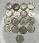 Lot of 17 1964 D Roosevelt Silver Dimes Circulated 10C Uncertified US Coins