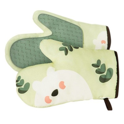 2 Pcs Backhandschuhe Ofenhandschuhe Grün Küchenofenhandschuhe Hitzebeständige