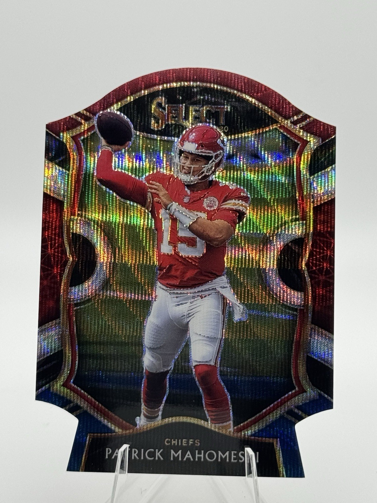 Patrick Mahomes II 2020 Panini Select Tri-Color Die-Cut Prizm Chiefs #2