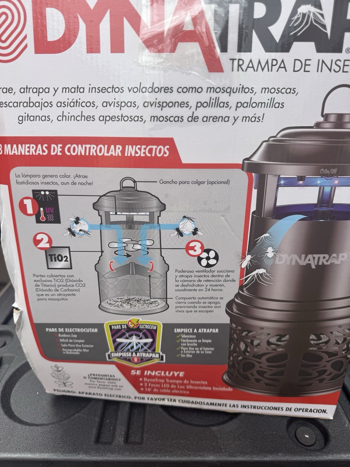 DynaTrap XL Electric Insect Trap Black Indoor Outdoor Mosquito Fly Odor-Free