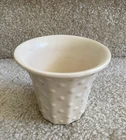 Vintage Nelson McCoy Pottery Cream Small 3" Hobnail 1930s Fpwer Pot FREE SHIP