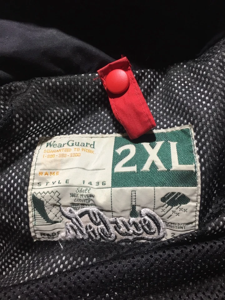 可口可乐 Wear Guard 冬季外套男式 2XL 红色黑色连帽口袋拉链标志 — 第 4/4 张图片