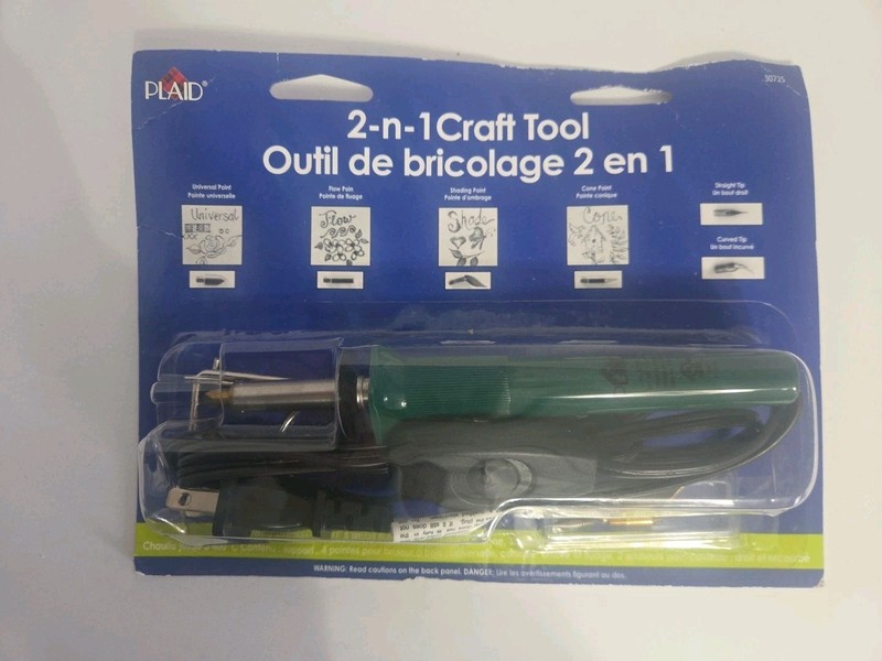 Plaid 2-n-1 Craft Tool Wood Burner Stencil Cutter 30725 Hobby Crafting Wooden