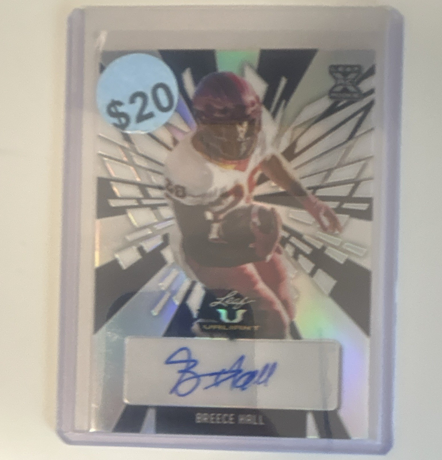 Leaf 2022 Valiant Breece Hall New York Jets Rookie Auto #BA-BH1 10/20