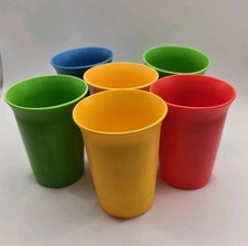 Lot of 6 Vintage Tupperware 109 Classic Kids Bell Tumblers 7oz Cups