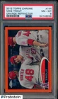 2012 Topps Chrome Orange Refractor #144 Mike Trout Angels RC Rookie PSA 8 NM-MT
